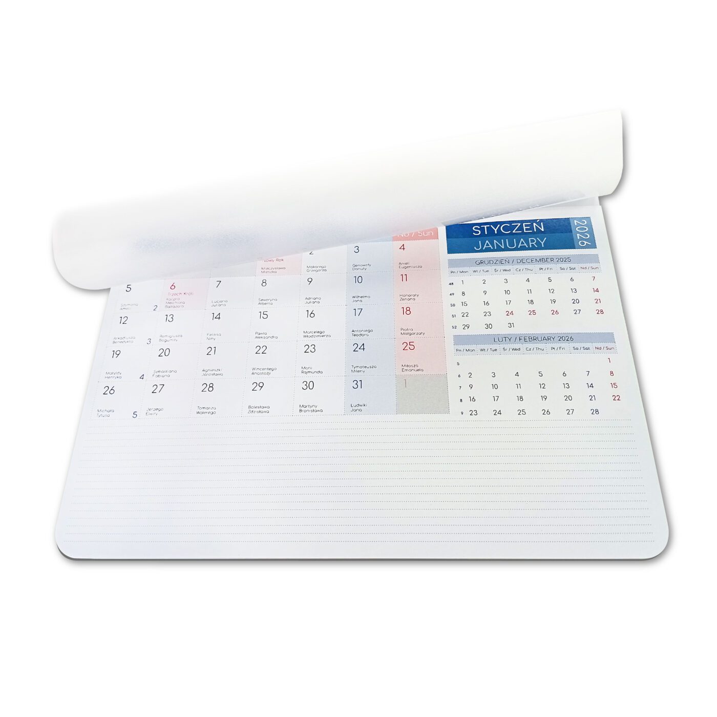 Podkładka pod mysz z kalendarzem