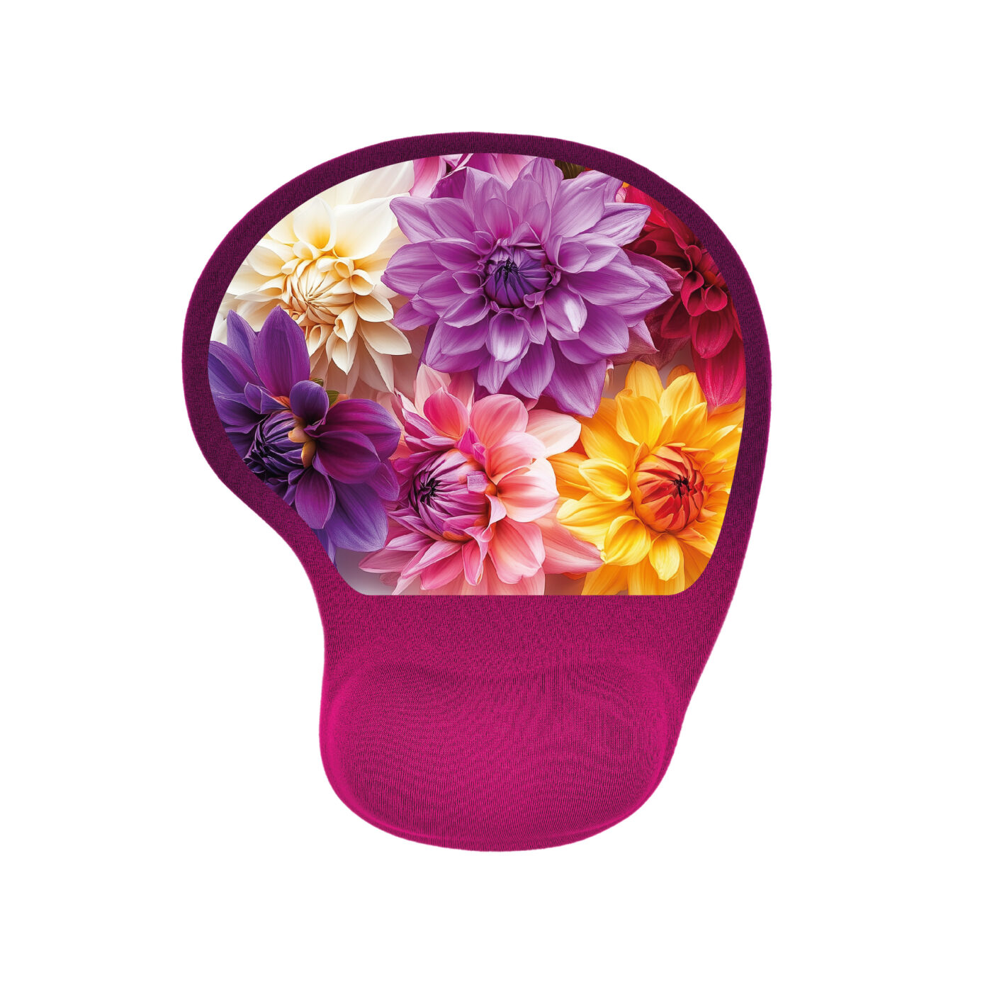 Gel mouse pad pink and purple. Ergonomic gel mouse pad with gradient effect and soft wrist support. Modern design, customizable print option, available from just 1 piece. Variant imprint full color sublimation on special surface.