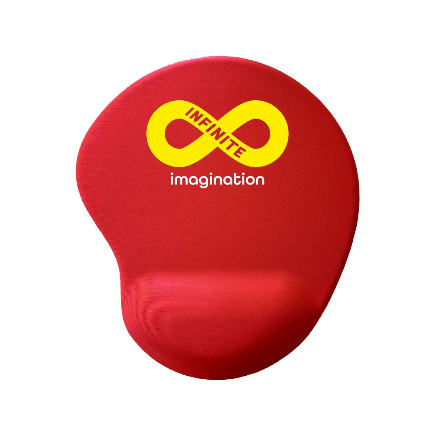 Czerwona podkładka piankowa z podparciem nadgarstka z nadrukiem dwukolorowym