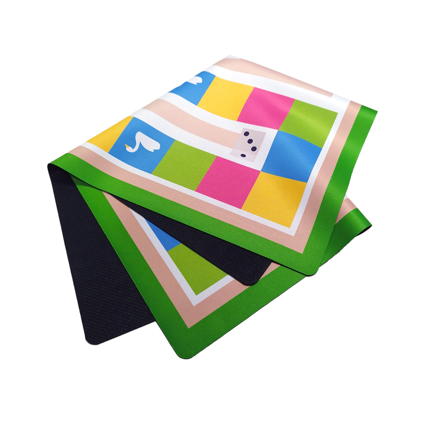 Mouse mat, bord game mat poliester + rubber 50x50 cm