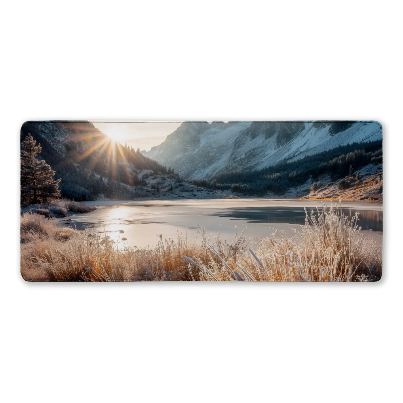gam_XL_long_plus_90x40_lake Extended white desk mat for gaming setup with premium surface and reinforced edges