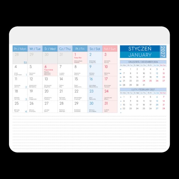 Mouse Pads with Calendar (K1 Blank)